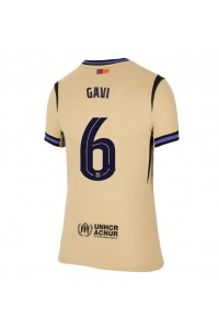 Barcelona Paez Gavi #6 Voetbaltruitje Uit tenue Dames 2025-26 Korte Mouw